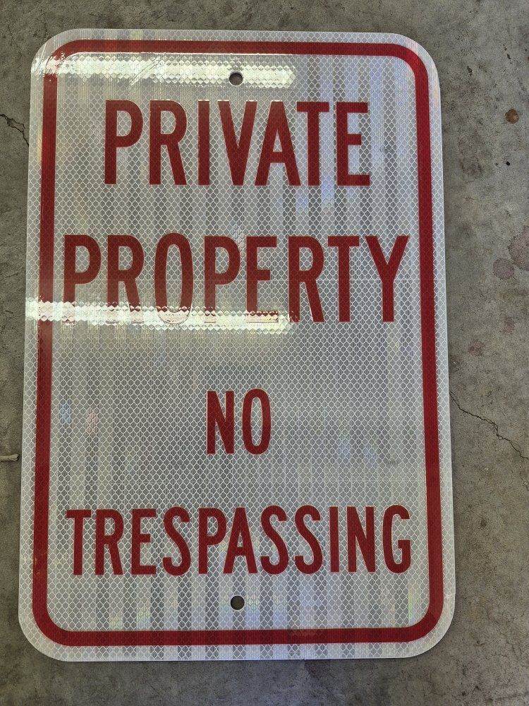 private property, no trespassing signs