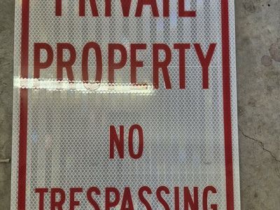 private property, no trespassing signs