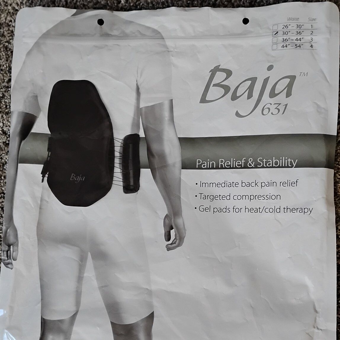 Baja back brace model 631 medium hot cold