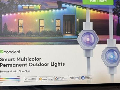 Nanoleaf Smart Multicolor Permanent Outdoor Lights, 100ft Smarter Kit with Side Clips