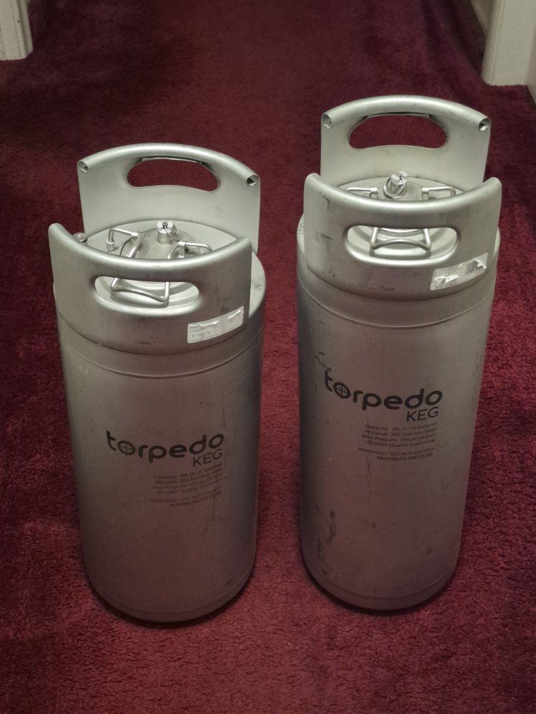 Torpedo Slimline Stainless Steel Ball Lock Keg - 5 Gallon, beer