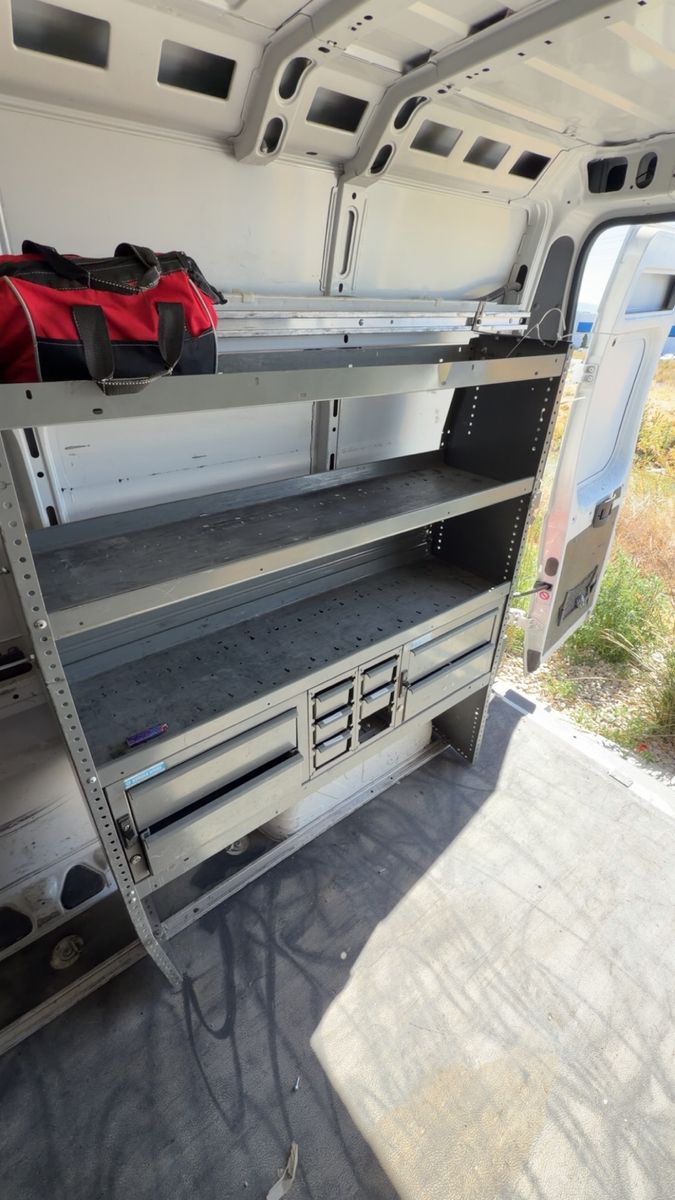 Adrian Steel Commercial Van Shelving & Storage System - Grey, Heavy Duty Steel