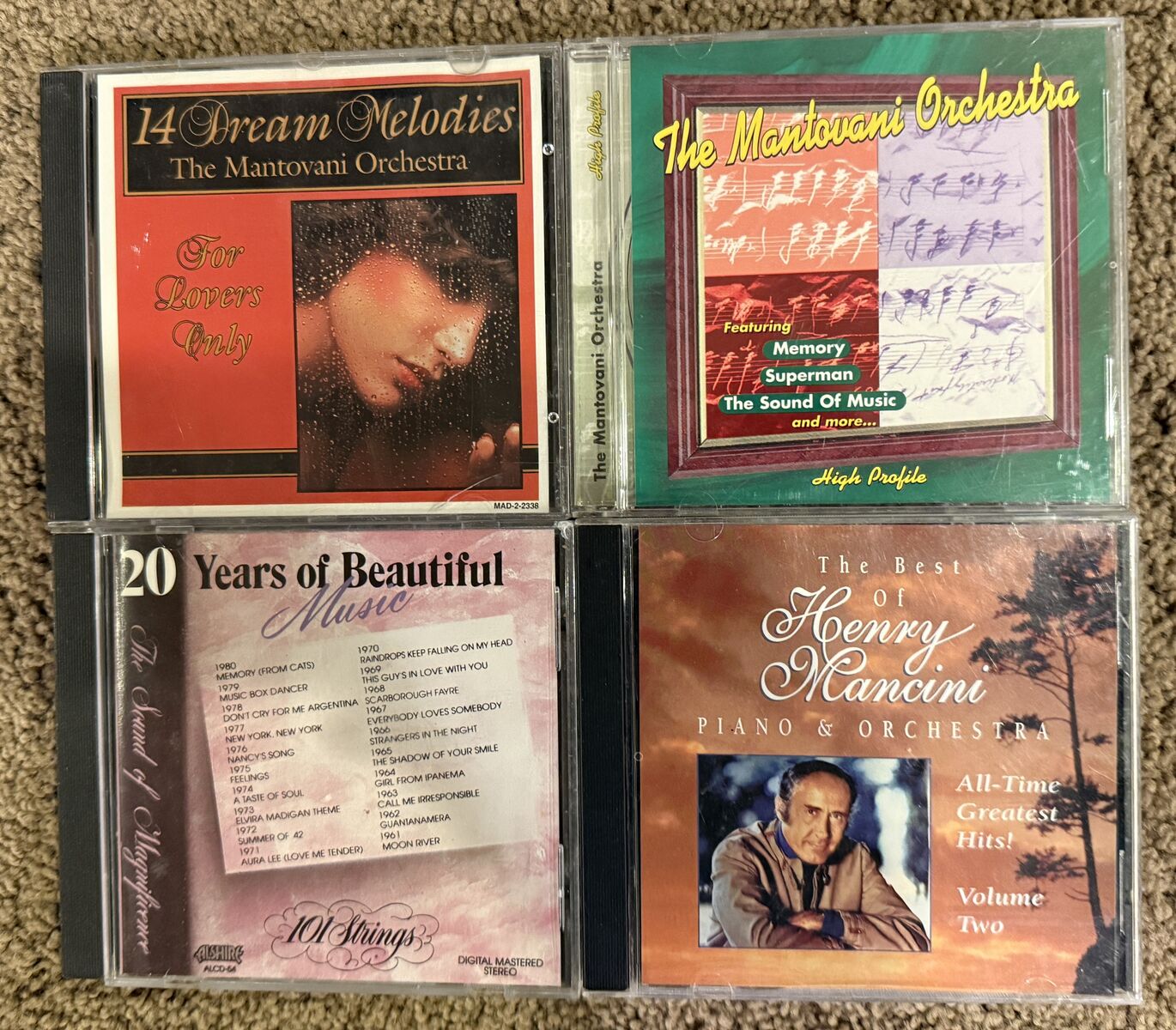 Romantic Easy Listening & Orchestral Classics CD Bundle – Mantovani & Henry Mancini
