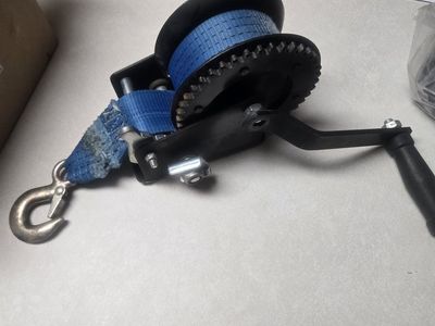 Boat Winch, hand crank strap winch