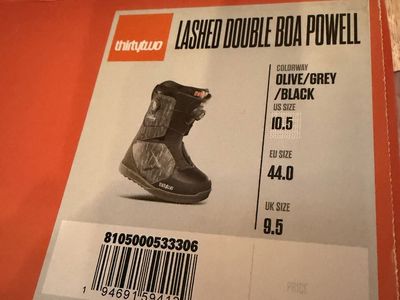 ThirtyTwo Lashed Double BOA x Zeb Powell Snowboard Boots Men's US 10.5