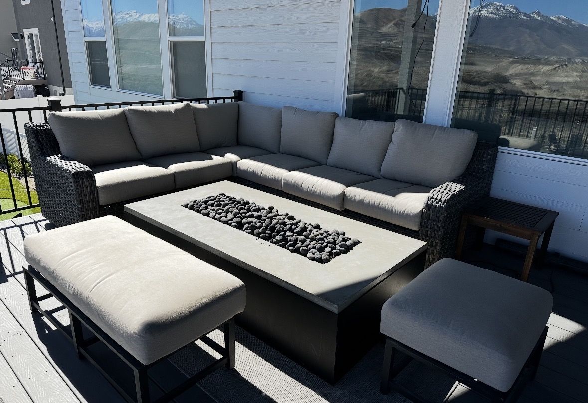 Outdoor Patio Furniture Sectional  with Sunbella