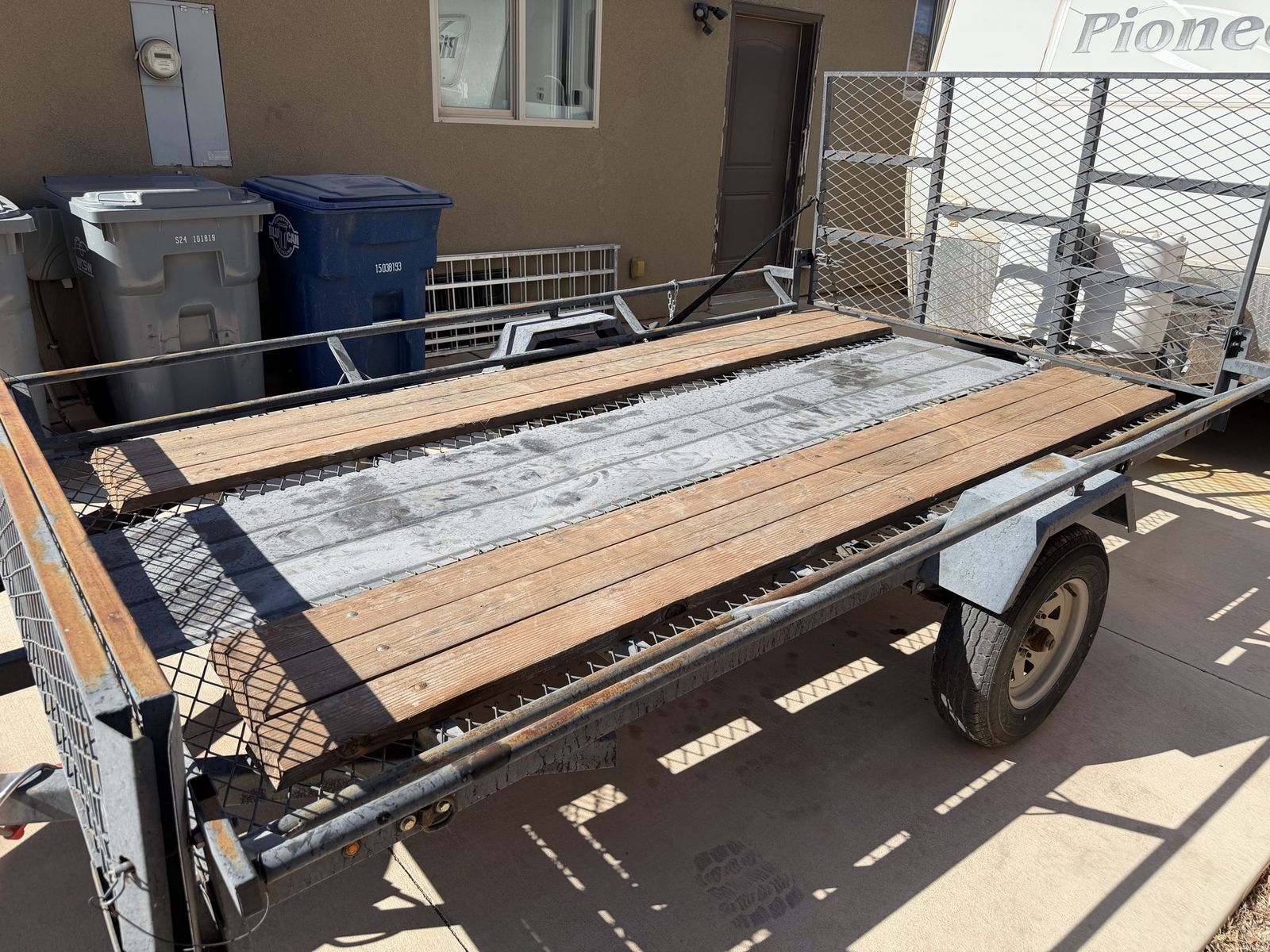 Utility Trailer with Wood Deck - Good Condition