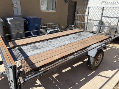 Utility Trailer with Wood Deck - Good Condition