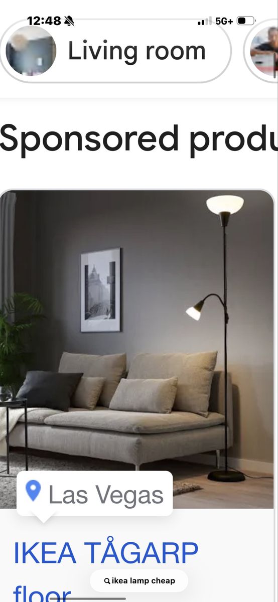 IKEA TÅGARP Floor Lamp with Reading Light
