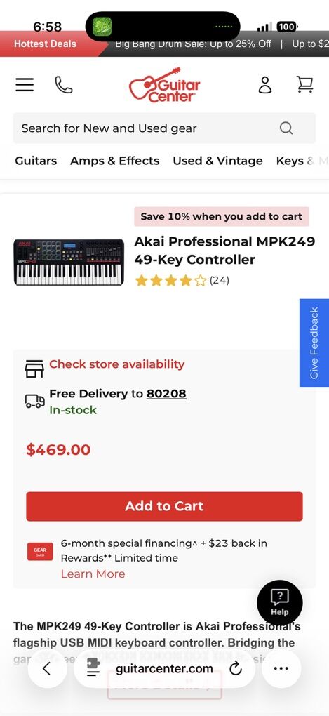 Akai Professional 49-Key MIDI Controller