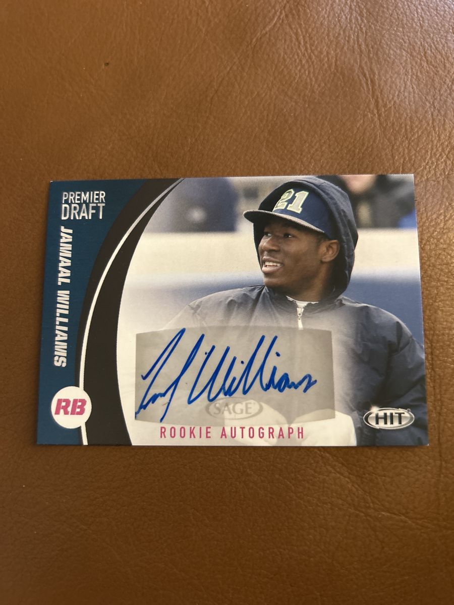 BYU Cougars Jamaal Williams 2017 Sage Hit Premier Draft Rookie Autograph RB Football Card Hand Signed Certified Auto