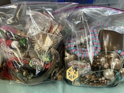 Jewelry Bags (Costume Jewelry Lot of 2 Bags)! Great for Resale, Crafting and More! Look