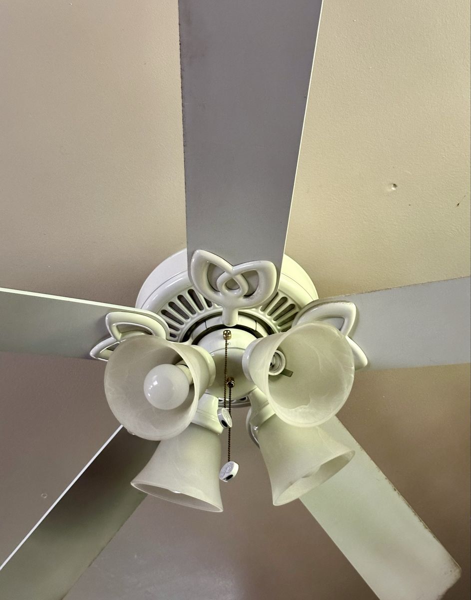 White ceiling fan