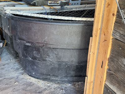 Large Black Plastic Stock Tank - Livestock Water Trough
