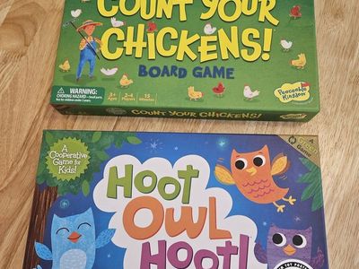 Hoot Owl Hoot and Count Your Chickens! Board Games Buy two together.