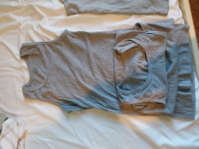 Grey mens large cut off shirts 3×