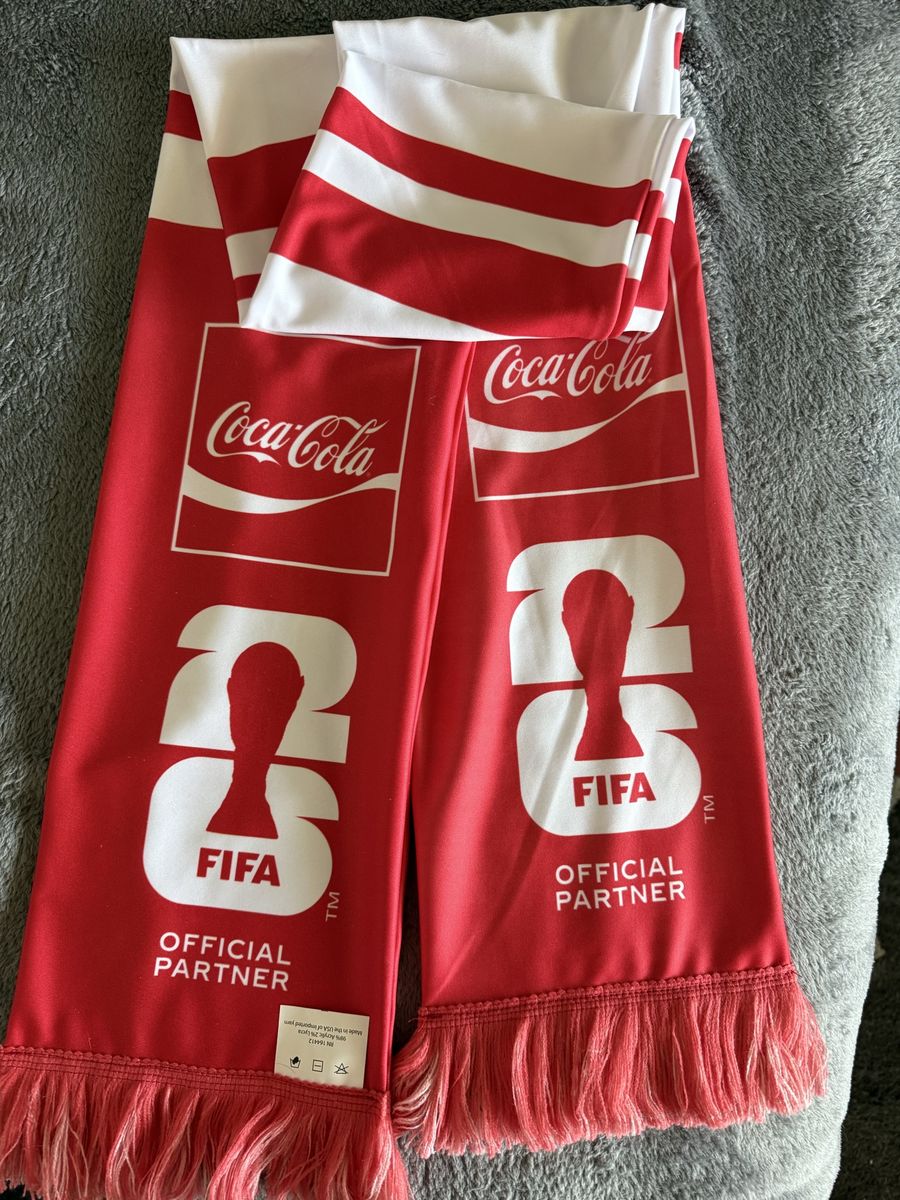 FIFA World Cup 2026 Coca-Cola Partner Fan Scarf Red & White