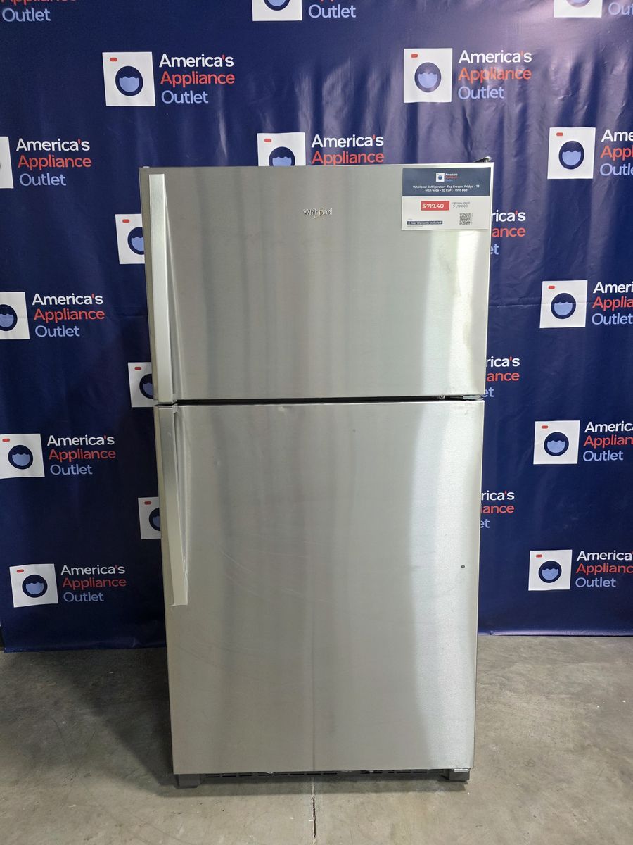 Whirlpool Refrigerator - Top Freezer Fridge - 33 inch wide - 20 CuFt - Unit E68