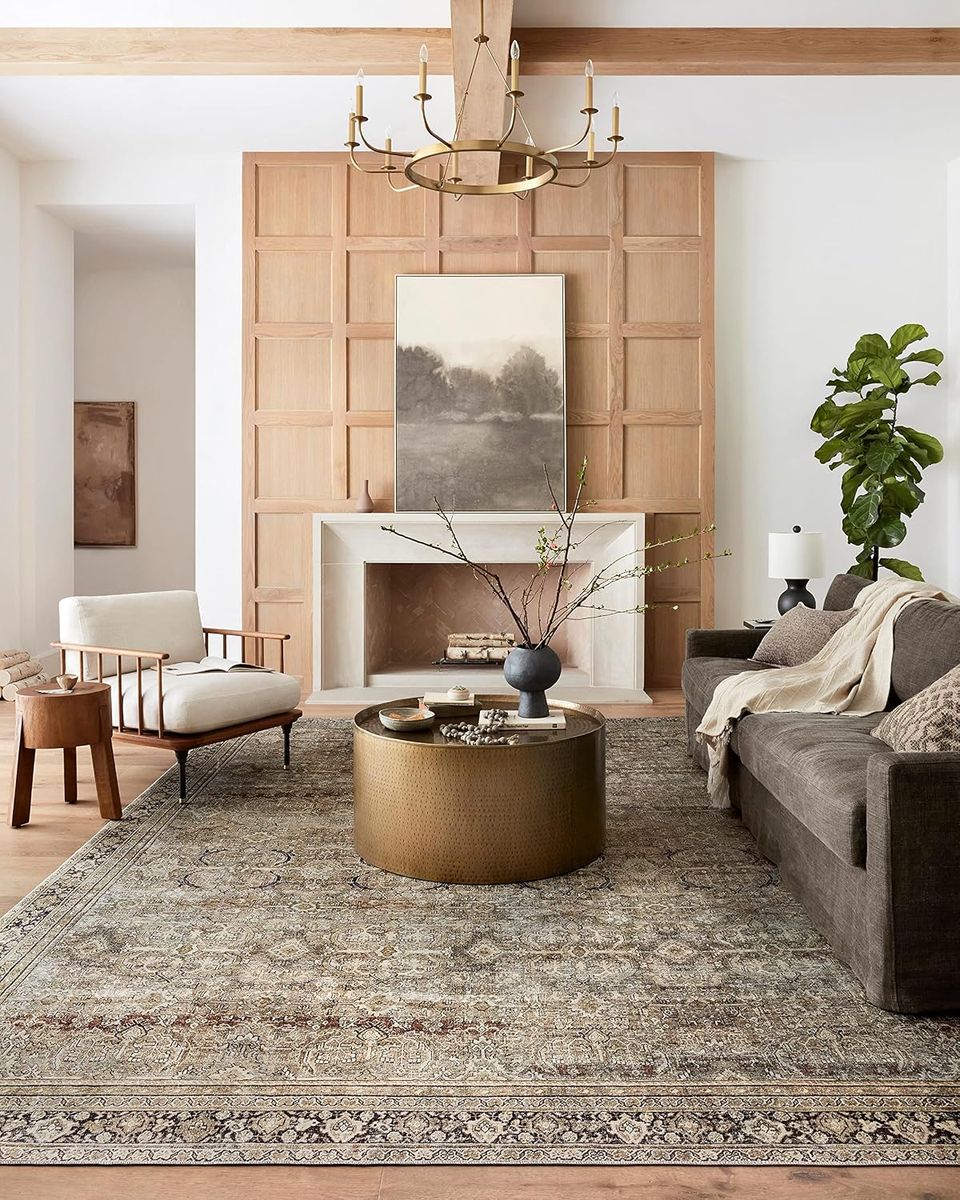 NEW 7'-6" x 9'-6" .13" Thick Area Rug, Soft, Durable, Vintage Inspired, Distressed, Low Pile