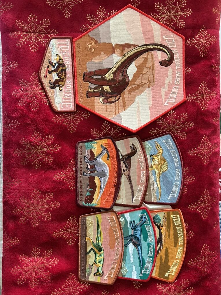 Boy Scouts Of America Dinosaur Jamboree Patch Set