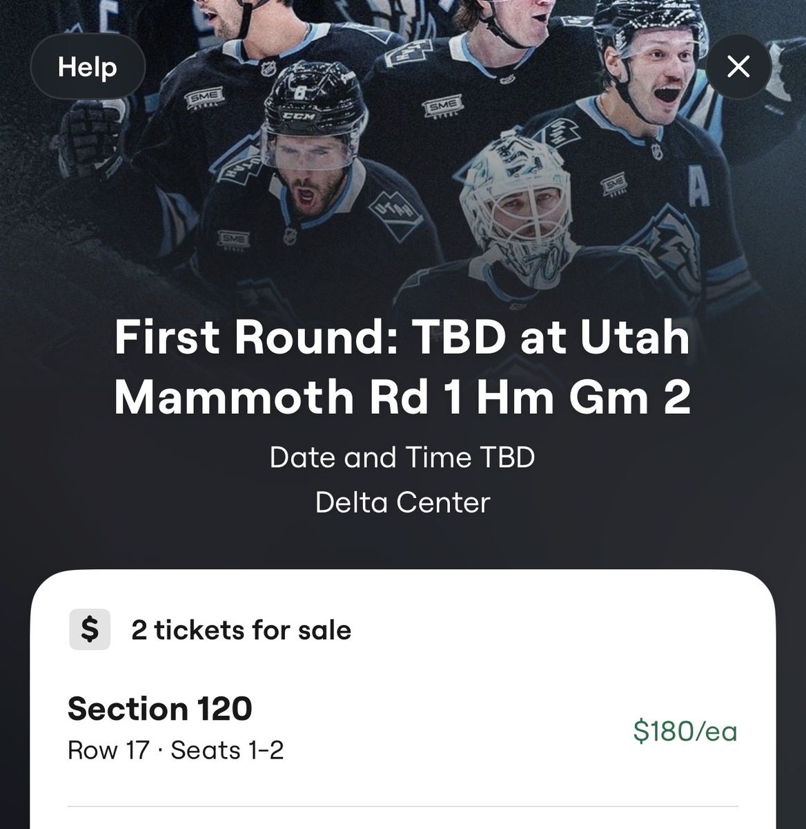 Utah Mammoth Playoff Game 2