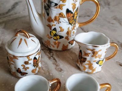 Miniature Baum Brothers Butterfly Tea Set
