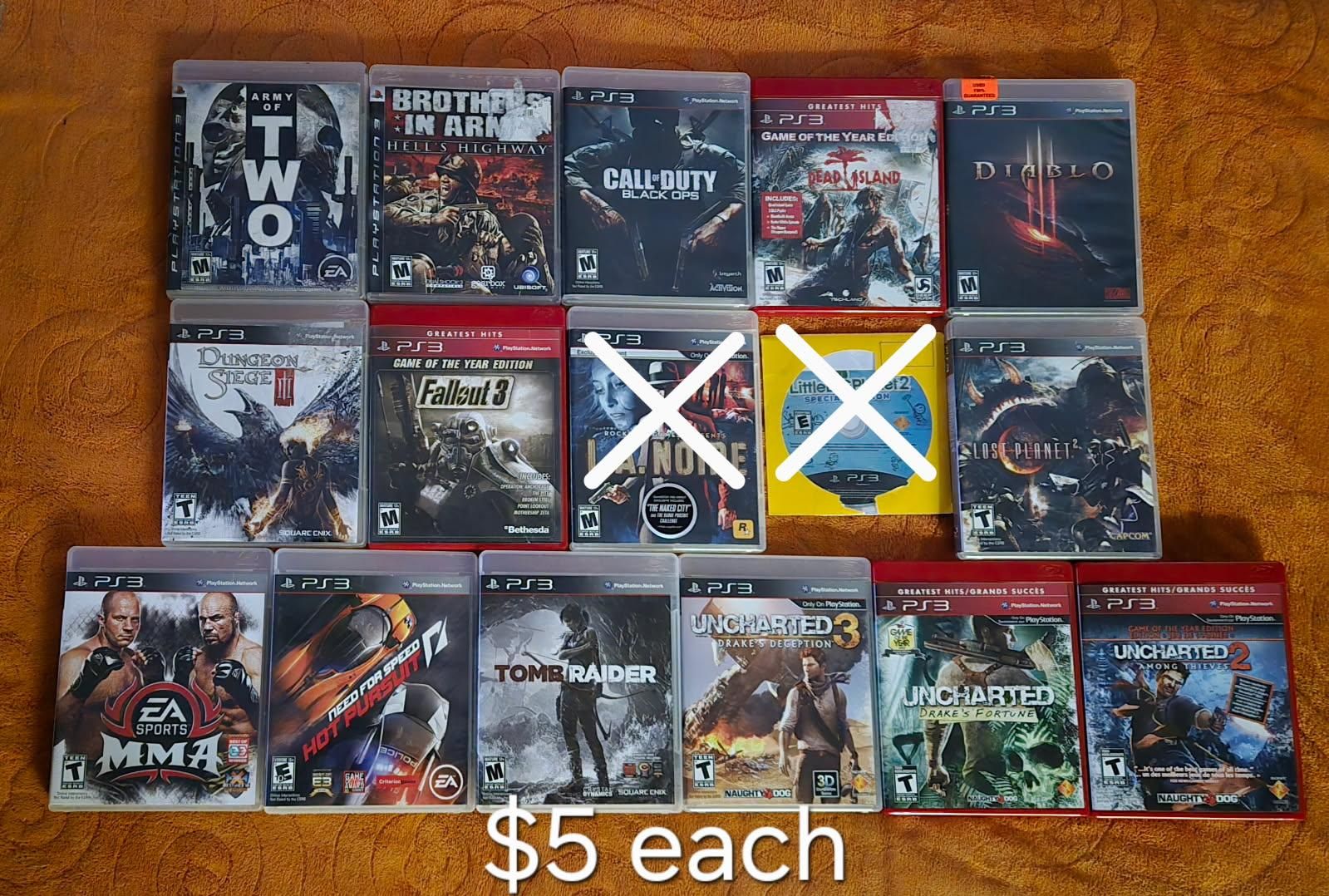 ps3 games $5 each including Black Ops~! Trades considered~