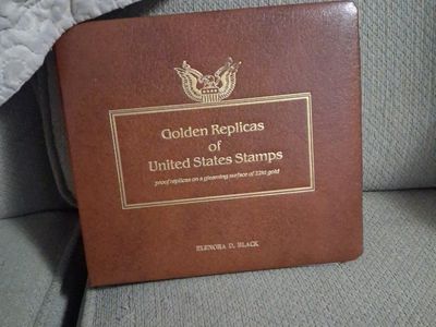 Golden Replicas of United States Stamps - 22kt Gold Proof Replicas by Elenora D. Black
