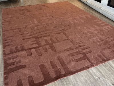 9' x 12' Wool Area Rug Global Views Daufe Rust