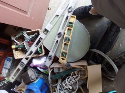 Assorted Spirit Levels and Hardware Tools