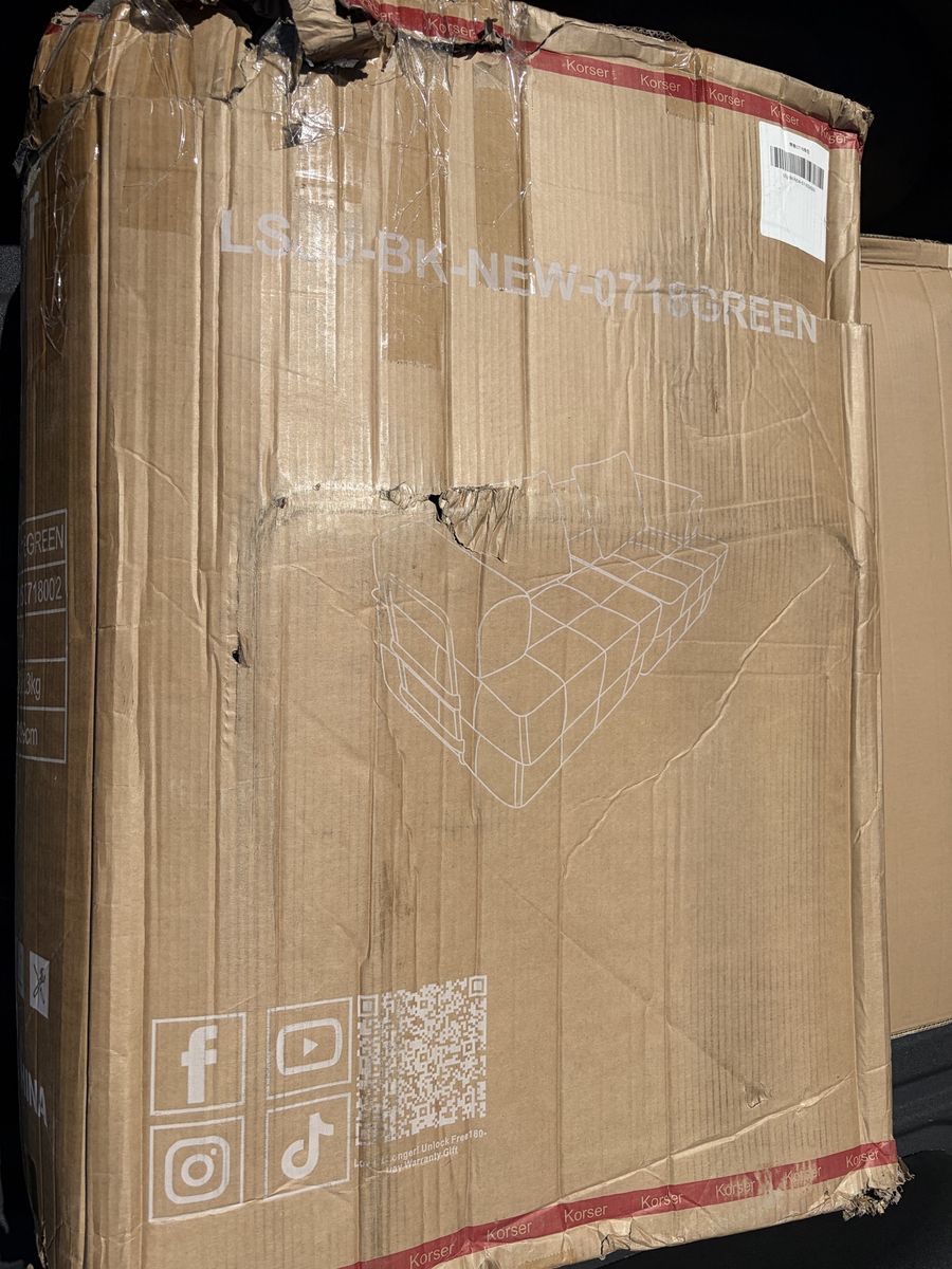 NEW IN BOX: Korser Corduroy Floor Sleeper Sofa / Couch (Green) – $150