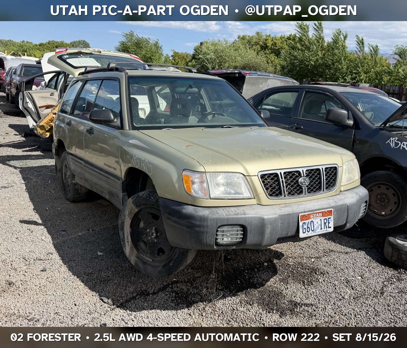 Just In! 2002 Subaru Forester Parts - UTPAP Ogden