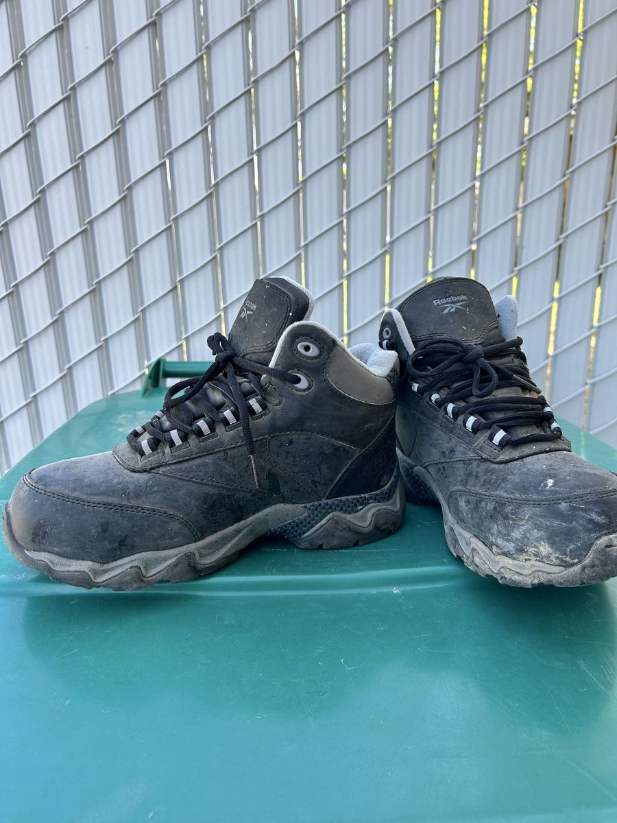 Steal toed work boots