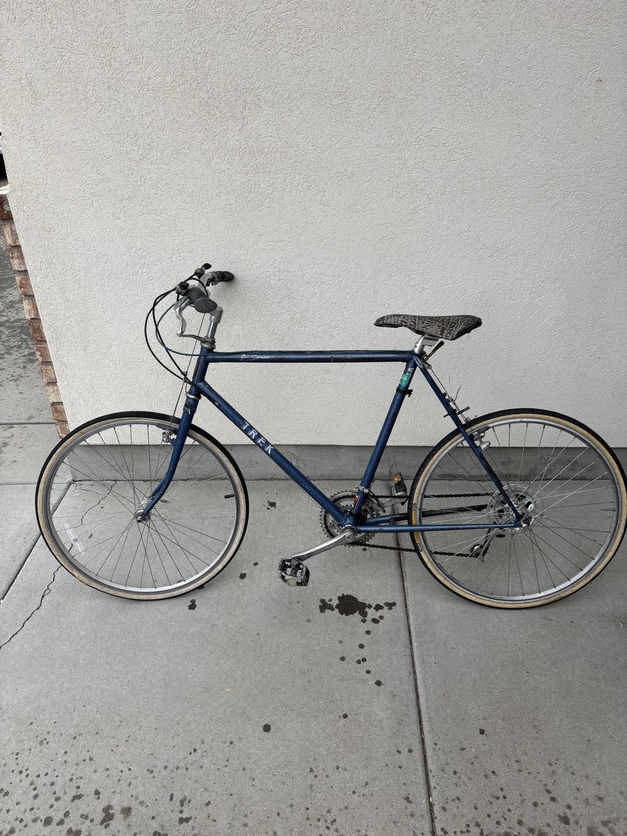 Vintage Trek Road Bike - Blue, Classic Steel Frame Bicycle