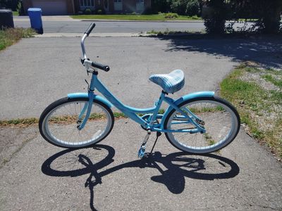 Light Blue Micargi Seattle Cruiser Bike, Single Speed, 24-inch Wheels