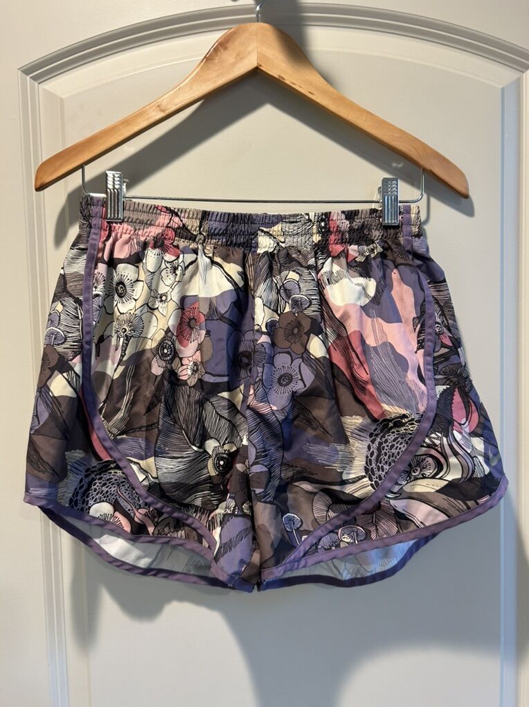 Nike Dri-fit Lined Floral Running Shorts Large