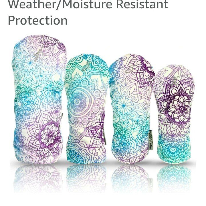 New in Package! 4pk Designer Golf Club Covers