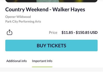 Walker Hayes Concert Tickets - Country Weekend in Park City