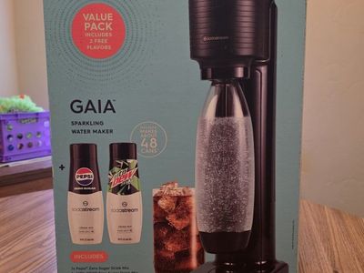 SodaStream GAIA Sparkling Water Maker Value Pack with Pepsi & MTN Dew Zero Sugar Mixes