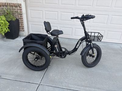 Eskute Electric Fat Tire Adult Tricycle - Black