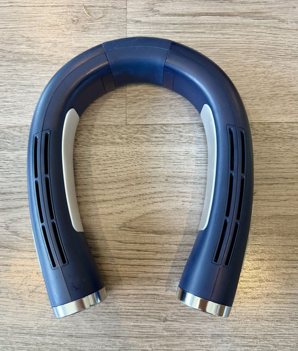 Bladeless Neck Fan – Wearable Hands-Free Cooling – Navy Blue – USB-C Included – Lehi