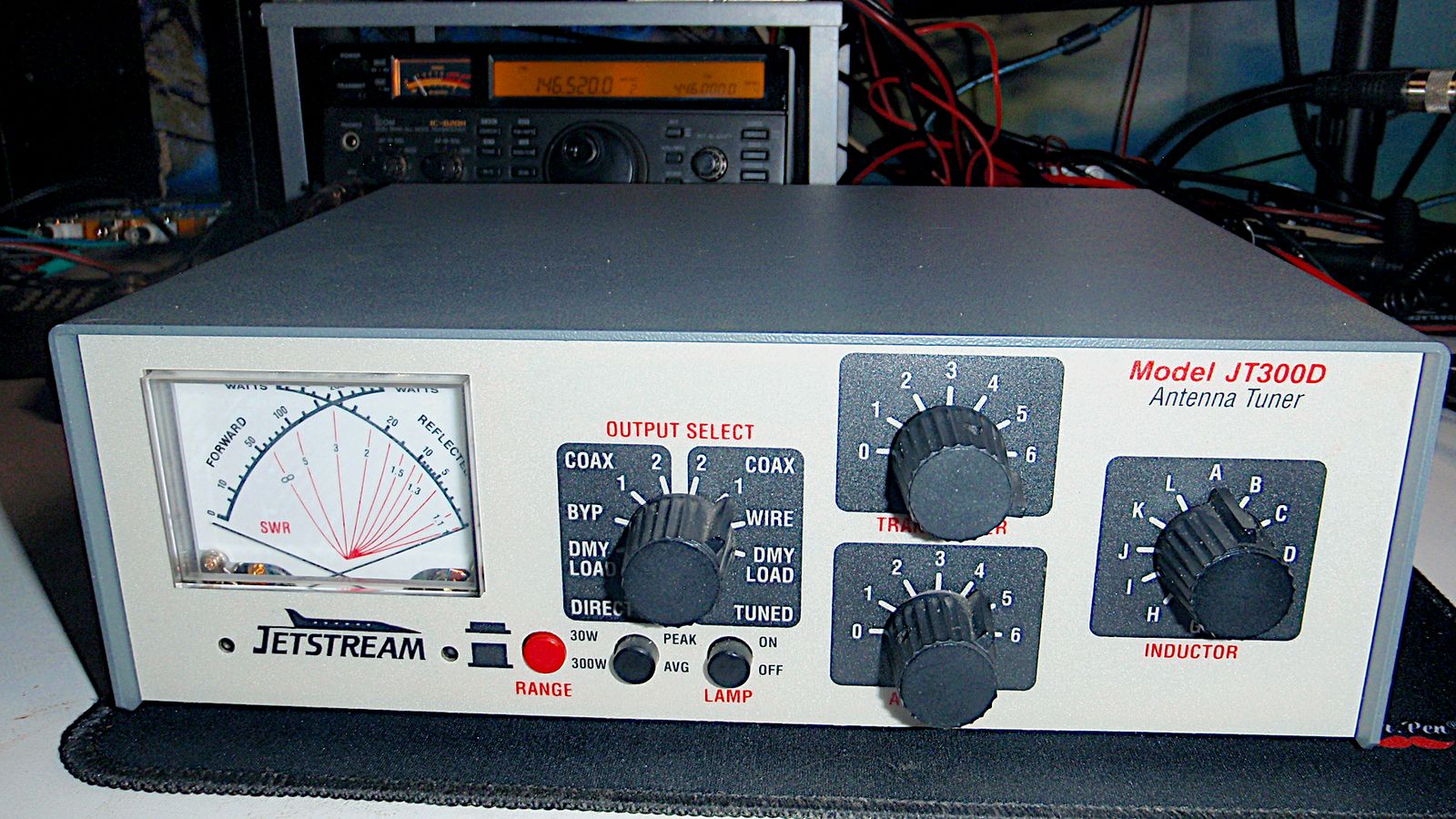 JT-300D Manual Antenna Tuner160 through 10 meters 30/300watts Coaxial and wire Antennas Like New
