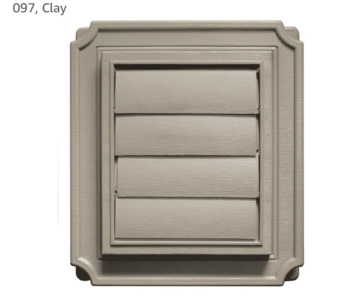 Builders Edge 140137079097 Scalloped Exhaust Vent 097, Clay