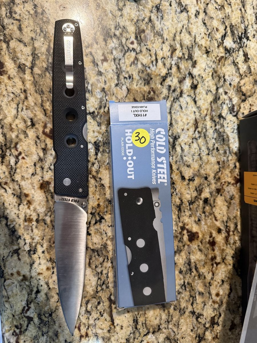 Cold Steel Hold Out Plain Edge 6” blade