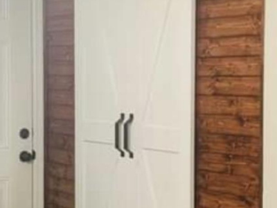 36 x 84 White Split Barn Door Kit with Hardware - New in Box