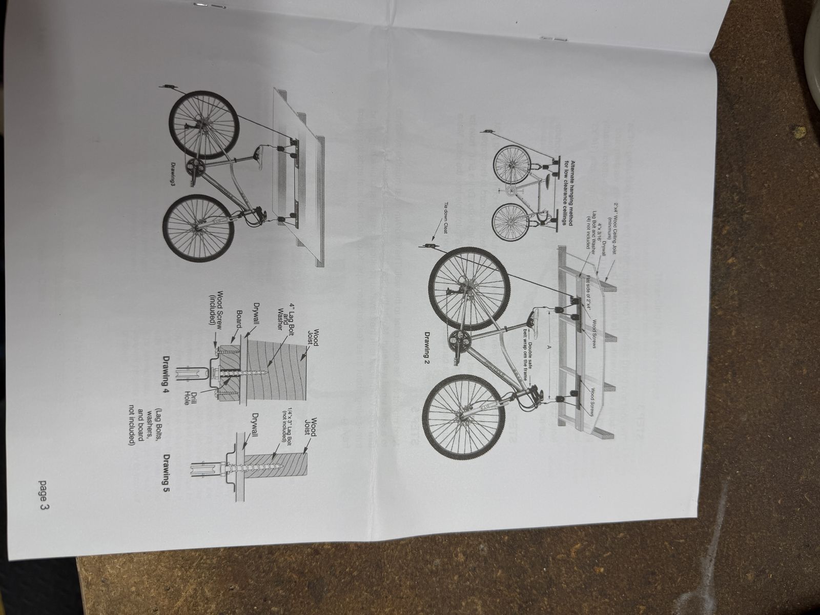 Overhead Bicycle storage