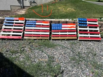 Patriotic Pallets $50 Each (or Highest Bid)