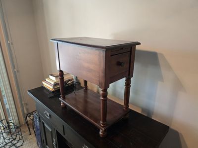 Drop-Leaf Storage End Table