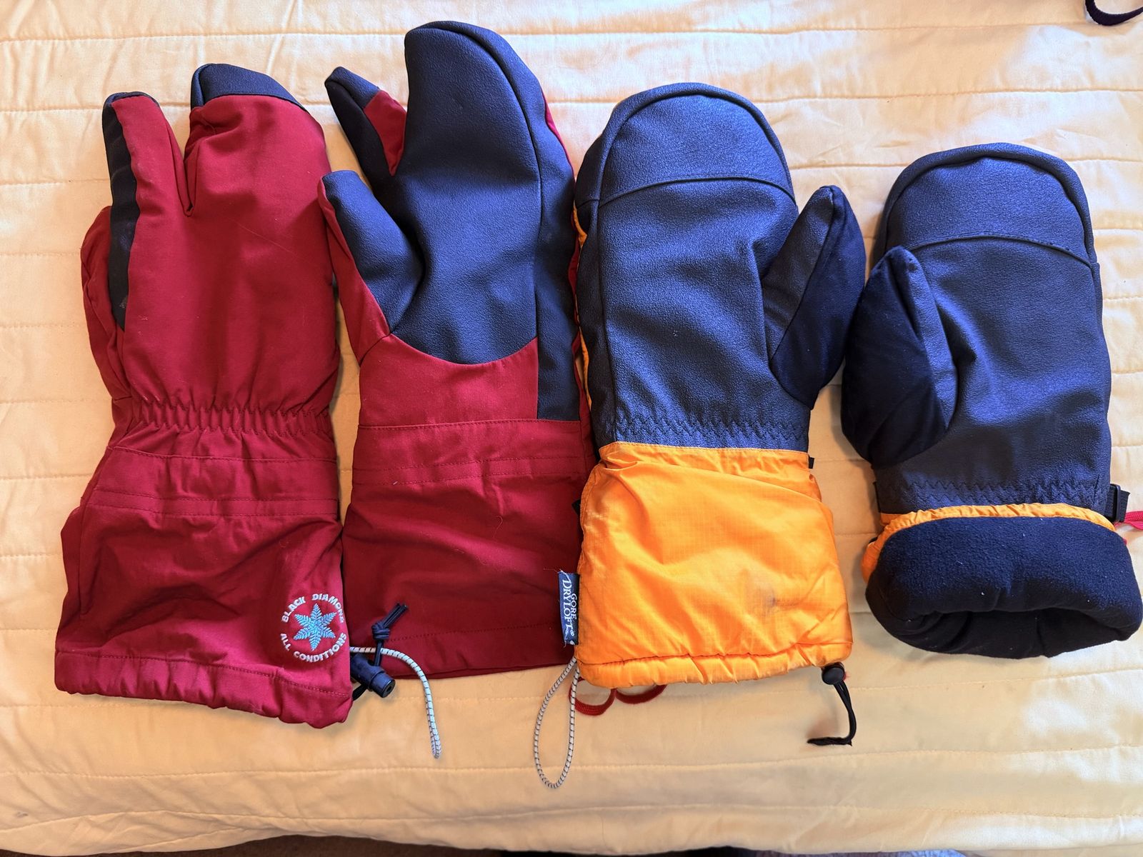Amazing new Marmot mittens and Black Diamond “Mutant” Shell Set featuring dry loft technology. XL size.