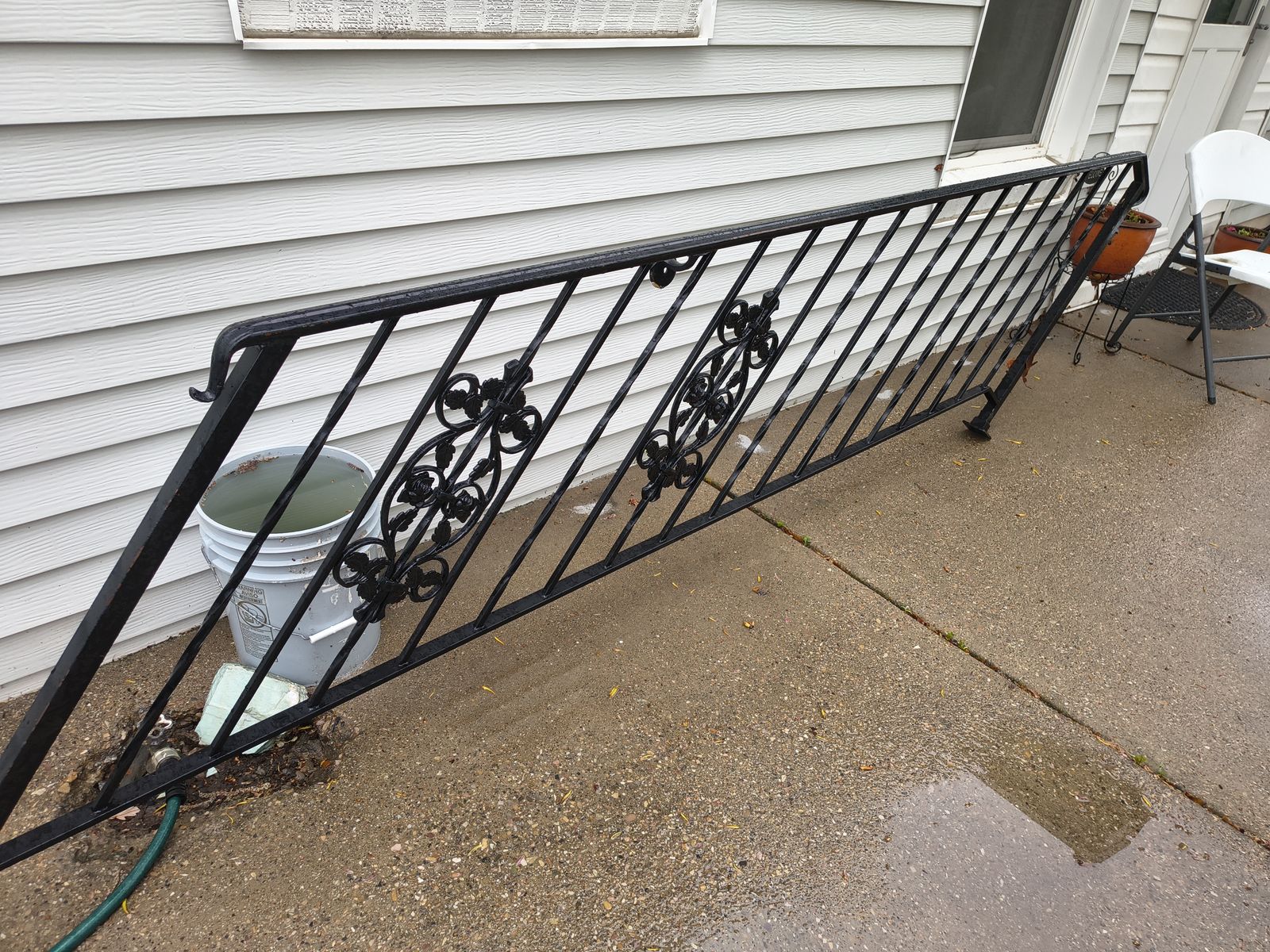 Stair railing with gate